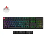 Keychron K10 V2 Wireless Belaidė Žaidimų Klaviatūra | Black, Keychron Super Red