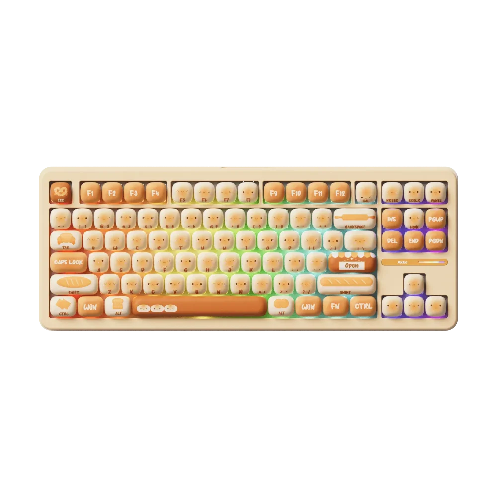 AKKO TAC87 Wireless Belaidė Žaidimų Klaviatūra | Bun Wonderland, V3 Piano Pro