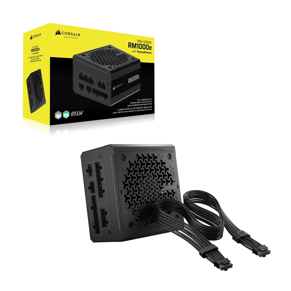 CORSAIR RMe Series RM100e (2026) PSU Maitinimo Blokas | 1000W, 80 Plus Gold
