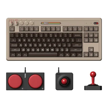 8BitDo Retro 87 Wireless Belaidė Žaidimų Klaviatūra | ISO-UK, C64 Edition, Kailh Box White V2