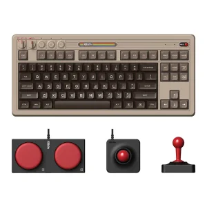 8BitDo Retro 87 Wireless Belaidė Žaidimų Klaviatūra | ISO-UK, C64 Edition, Kailh Box White V2
