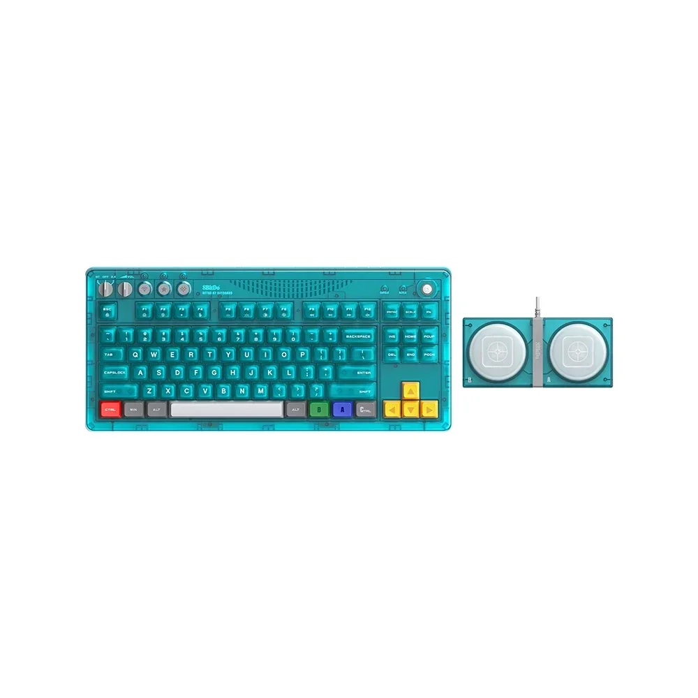 8BitDo Retro 87 Wireless Belaidė Žaidimų Klaviatūra | Clear Blue, Kailh Box White V2
