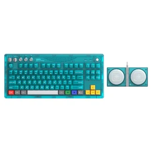 8BitDo Retro 87 Wireless Belaidė Žaidimų Klaviatūra | Clear Blue, Kailh Box White V2
