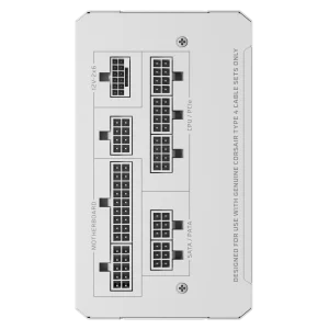CORSAIR RMe Series RM100e White (2026) PSU Maitinimo Blokas | 1000W, 80 Plus Gold