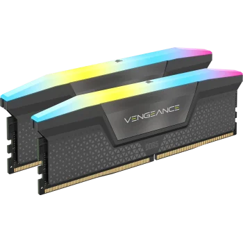 CORSAIR VENGEANCE 32GB DDR5 RAM Atmintis | 6000 MT/s, CL38, 2x16GB, Grey, RGB