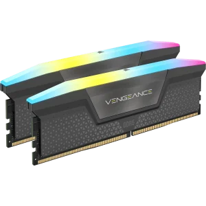 CORSAIR VENGEANCE 32GB DDR5 RAM Atmintis | 6000 MT/s, CL38, 2x16GB, Grey, RGB