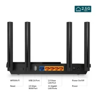 TP-LINK Archer AX55 Pro AX3000 Multi-Gigabit Wi-Fi 6 Router with Two 2.5G Ports Maršrutizatorius | Black