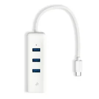 TP-LINK UE330C USB Type-C 3-Port Hub & Gigabit Ethernet Šakotuvas ir Adapteris | White
