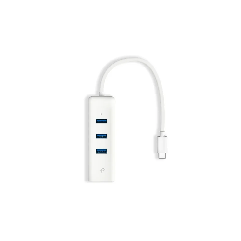 TP-LINK UE330C USB Type-C 3-Port Hub & Gigabit Ethernet Šakotuvas ir Adapteris | White