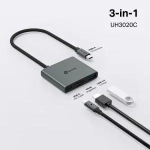 TP-LINK UH3020C USB Type-C 3-in-1 Hub Šakotuvas