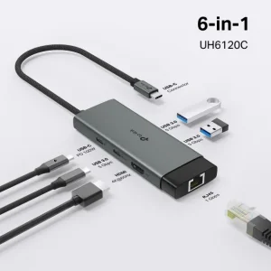 TP-LINK UH6120C USB Type-C 6 in 1 Hub Šakotuvas