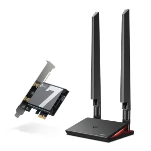 TP-LINK ARCHER TBE550E BE9300 Wi-Fi 7 Bluetooth 5.4 PCIe Adapteris