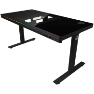 LORGAR Elite DE90G Žaidimų Stalas ir Korpusas | Black, Glass