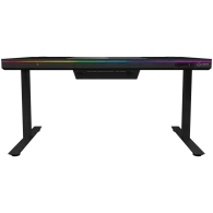 LORGAR Elite DE90G Žaidimų Stalas ir Korpusas | Black, Glass