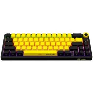 LORGAR Pro KBP70MW Wireless Belaidė Žaidimų Klaviatūra | Yellow, Toxic Purple