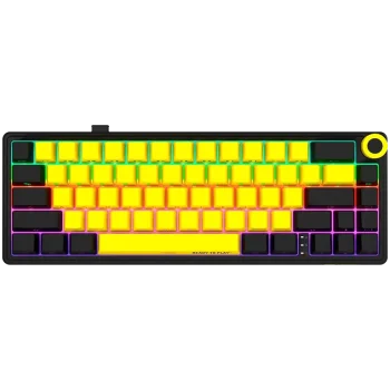 LORGAR Pro KBP70MW Wireless Belaidė Žaidimų Klaviatūra | Yellow, Toxic Purple