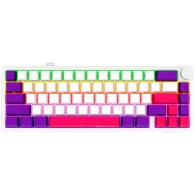 LORGAR Pro KBP70MW Wireless Belaidė Žaidimų Klaviatūra | White, Toxic Purple