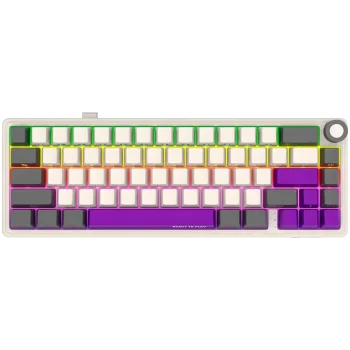 LORGAR Pro KBP70MW Wireless Belaidė Žaidimų Klaviatūra | Retro, Toxic Purple