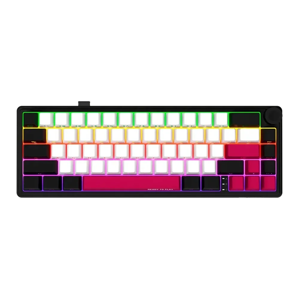 LORGAR Pro KBP70MW Wireless Belaidė Žaidimų Klaviatūra | Black, Toxic Purple