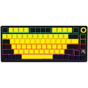 LORGAR Pro KBP7075W Wireless Belaidė Žaidimų Klaviatūra | Yellow, Toxic Purple