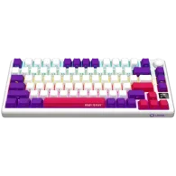 LORGAR Pro KBP7075W Wireless Belaidė Žaidimų Klaviatūra | White, Toxic Purple