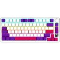 LORGAR Pro KBP7075W Wireless Belaidė Žaidimų Klaviatūra | White, Toxic Purple
