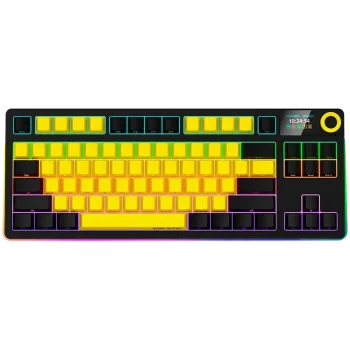 LORGAR Pro KBP70TKLW Wireless Belaidė Žaidimų Klaviatūra | Yellow, Toxic Purple