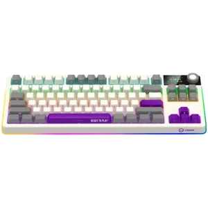 LORGAR Pro KBP70TKLW Wireless Belaidė Žaidimų Klaviatūra | Retro, Toxic Purple