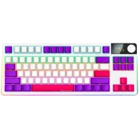 LORGAR Pro KBP70TKLW Wireless Belaidė Žaidimų Klaviatūra | White, Toxic Purple