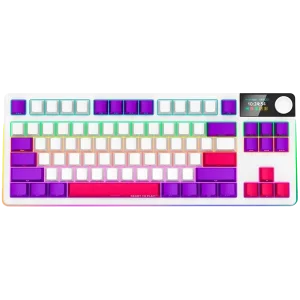 LORGAR Pro KBP70TKLW Wireless Belaidė Žaidimų Klaviatūra | White, Toxic Purple