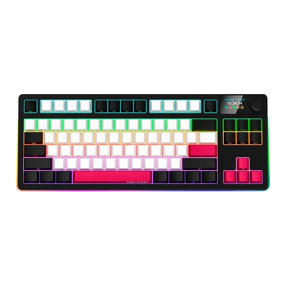 LORGAR Pro KBP70TKLW Wireless Belaidė Žaidimų Klaviatūra | Black, Toxic Purple