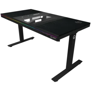 LORGAR Elite DE90W Žaidimų Stalas ir Korpusas | Black, Melamine