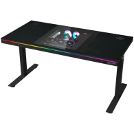 LORGAR Elite DE90W Žaidimų Stalas ir Korpusas | Black, Melamine