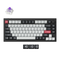 DĖMESIO! PAŽEISTA PAKUOTĖ! Keychron Q1 HE Wireless Belaidė Žaidimų Klaviatūra | Carbon Black, Gateron Magnetic Nebula