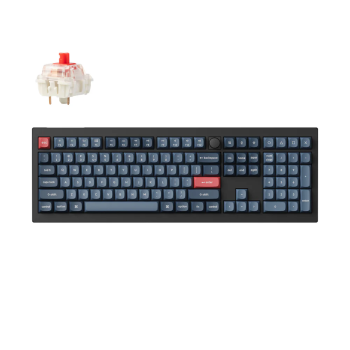 DĖMESIO! PAŽEISTA PAKUOTĖ! Keychron V6 Max Wireless Belaidė Žaidimų Klaviatūra | Carbon Black, Gateron Jupiter Red