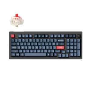 DĖMESIO! PAŽEISTA PAKUOTĖ! Keychron V5 Max Wireless Belaidė Žaidimų Klaviatūra | Carbon Black, Gateron Jupiter Red