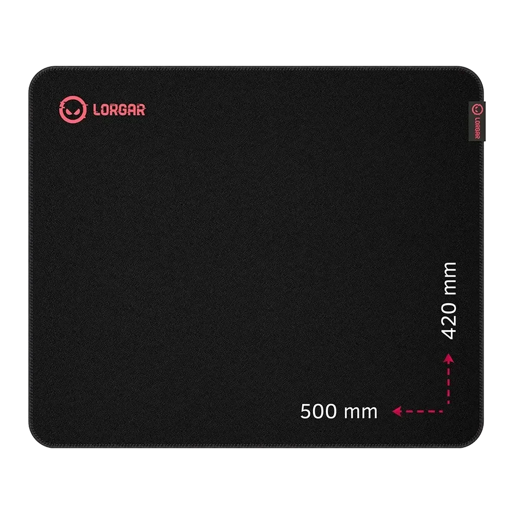 LORGAR Main 325 Pelės Kilimėlis | Black, Red