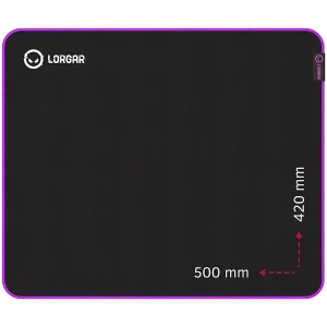 LORGAR Main 325 Pelės Kilimėlis | Black / Purple