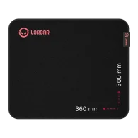LORGAR Main 323 Pelės Kilimėlis | Black / Red