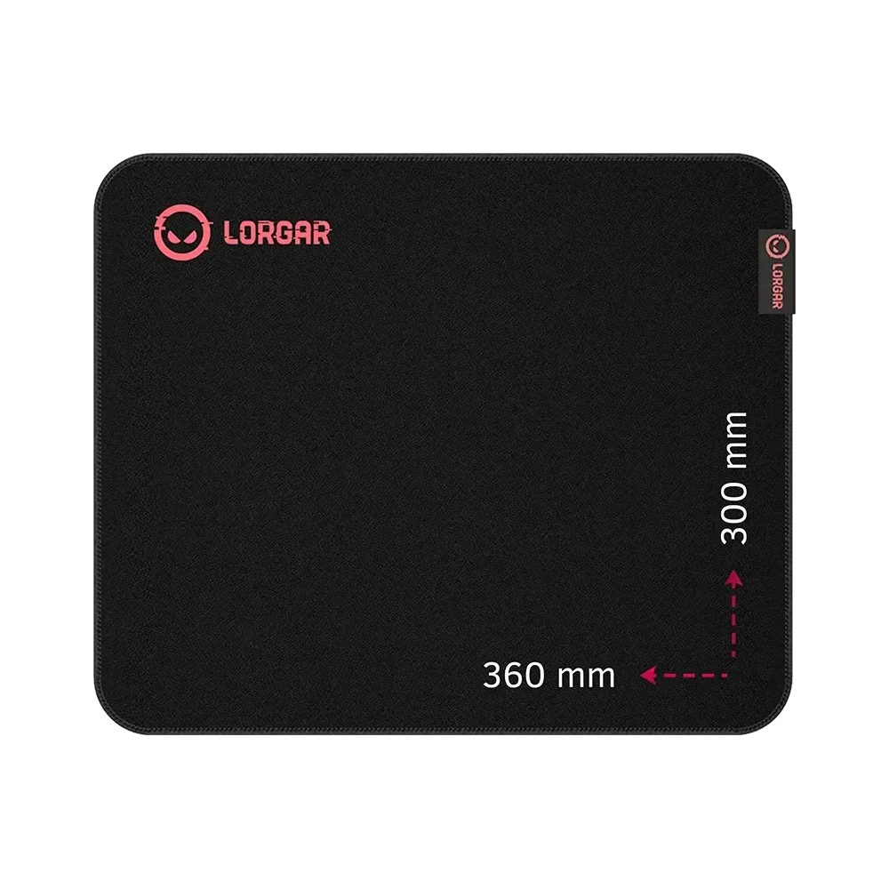 LORGAR Main 323 Pelės Kilimėlis | Black / Red