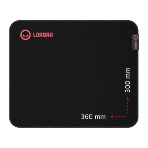 LORGAR Main 323 Pelės Kilimėlis | Black / Red