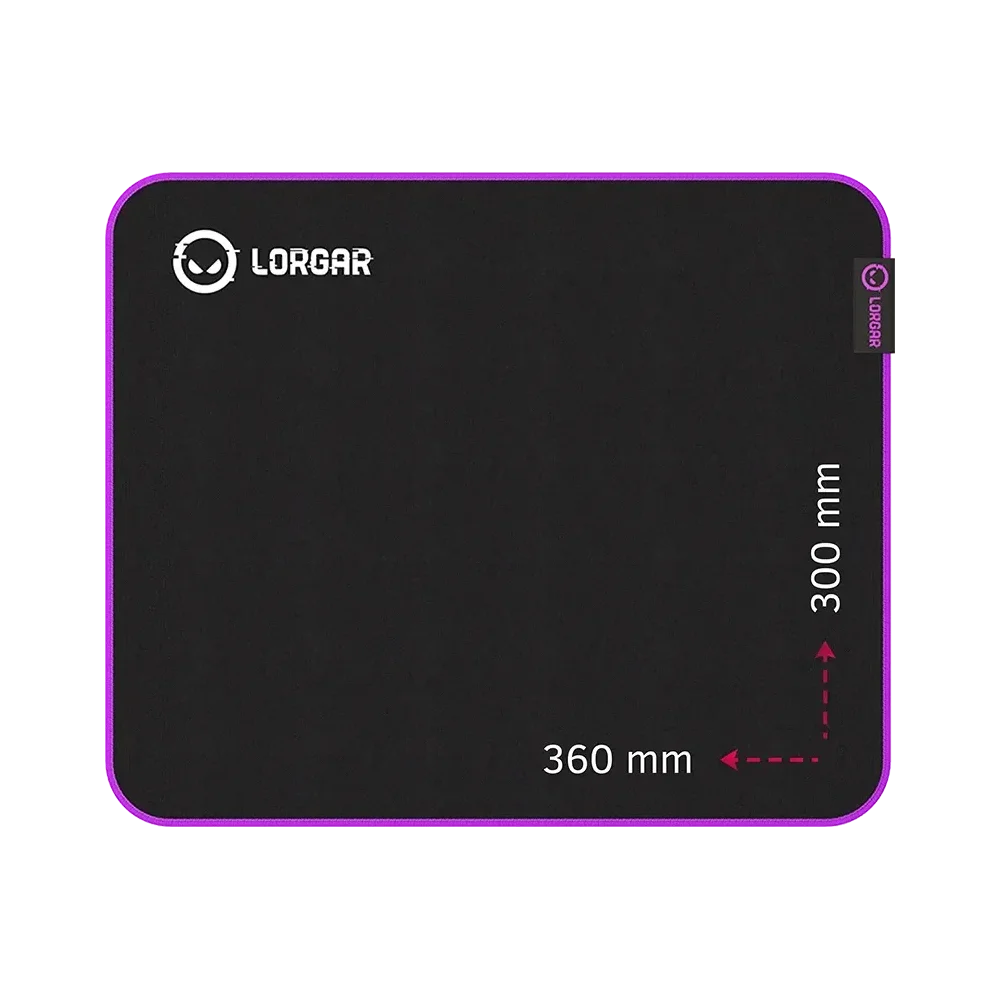 LORGAR Main 313 Pelės Kilimėlis | Black / Violet