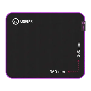 LORGAR Main 313 Pelės Kilimėlis | Black / Violet