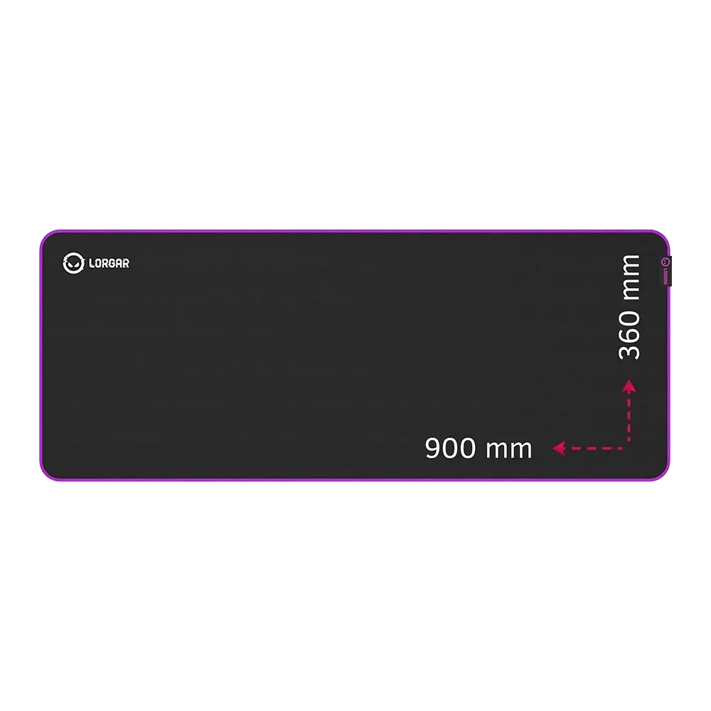 LORGAR Advanced Main 319 Pelės Kilimėlis | Black / Purple