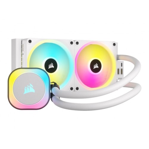 Corsair iCUE LINK H100i RGB 240mm White (Baltas) AIO Procesoriaus Aušintuvas