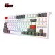 Royal Kludge RK R87 TKL - US layout - Red Switches - White (Balta) Mechaninė Žaidimų Klaviatūra