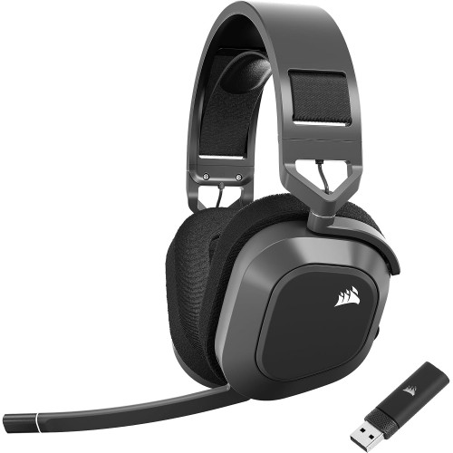 Corsair Gaming HS80 MAX Wireless Steel Gray (Juodos) Belaidės Žaidimų Ausinės 