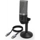 Komplektas: Kondensatorinis Mikrofonas FIFINE K670 Silver (Sidabro spalvos)