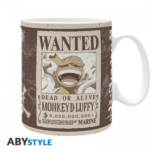 ONE PIECE - Mug (460 ml) Luffy Wanted - Puodelis ONE PIECE - Mug (460 ml) Luffy Wanted - Puodelis