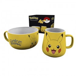 POKEMON - Breakfast Set: Mug (385 ml) & Bowl (858 ml) Pikachu - Puodelio ir Bliūdelio Komplektas